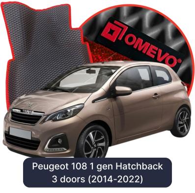 OMEVO EVA car mats for Peugeot 108 1 gen Hatchback 3 doors (2014-2022)