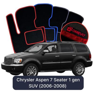 Velour car mats OMEVO for Chrysler Aspen 7 Seater 1 gen SUV (2006-2008)