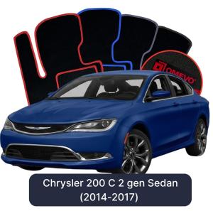 OMEVO Velour Car Mats for Chrysler 200 C 2 gen Sedan (2014-2017)