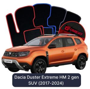 OMEVO Velour Car Mats for Dacia Duster Extreme HM 2 gen SUV (2017-2024)