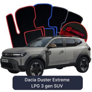 OMEVO Velour Car Mats for Dacia Duster Extreme LPG  3 gen SUV (2024-2025)