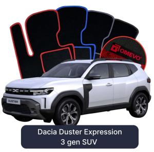 OMEVO Velour Car Mats for Dacia Duster Expression 3 gen SUV (2024-2026)