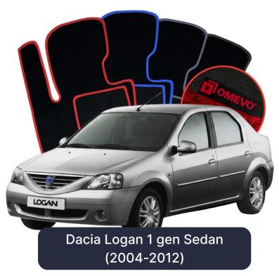 Velour car mats OMEVO for Dacia Logan 1 gen Sedan (2004-2012)