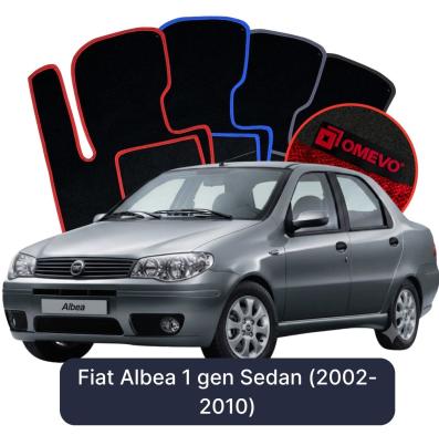 Velour car mats OMEVO for Fiat Albea 1 gen Sedan (2002-2010)