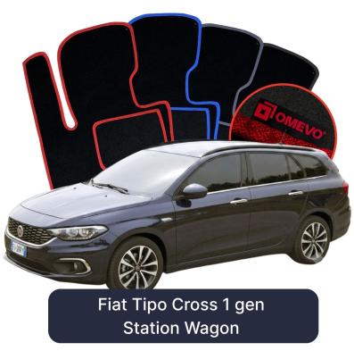 Velour car mats OMEVO for Fiat Tipo Cross 1 gen Station Wagon (2015-2025)