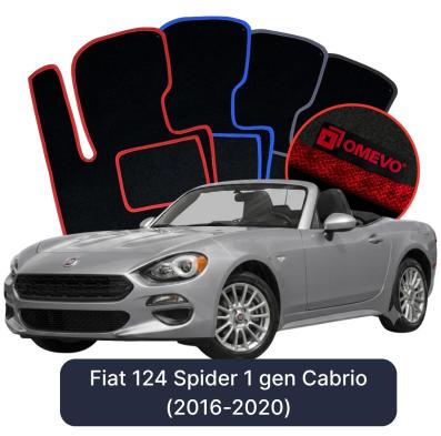 Velour car mats OMEVO for Fiat 124 Spider 1 gen Cabrio (2016-2020)