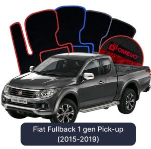 OMEVO Velour Car Mats for Fiat Fullback 1 gen Pick-up (2015-2019)