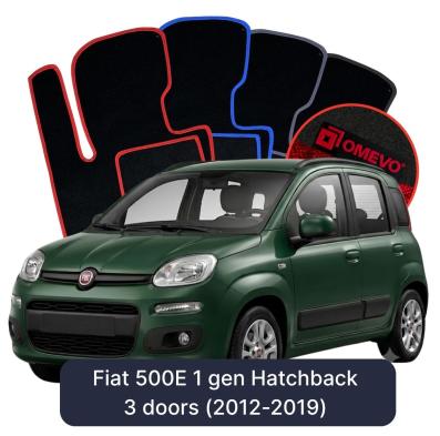Velour car mats OMEVO for Fiat 500E 1 gen Hatchback 3 doors (2012-2019)
