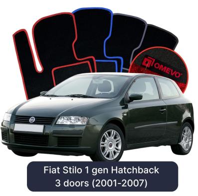 Velour car mats OMEVO for Fiat Stilo 1 gen Hatchback 3 doors (2001-2007)
