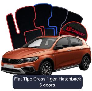 OMEVO Velour Car Mats for Volkswagen Tiguan Elegance 2 gen SUV (2016-2025)