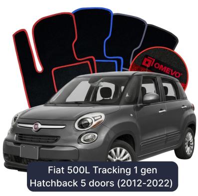Velour car mats OMEVO for Fiat 500L Tracking 1 gen Hatchback 5 doors (2012-2022)
