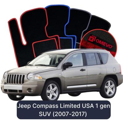 Velour car mats OMEVO for Jeep Compass Limited USA  1 gen SUV (2007-2017)