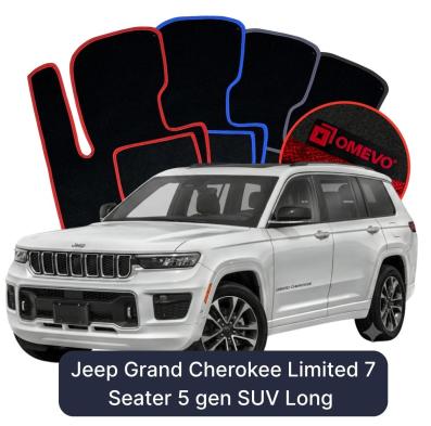 Velour car mats OMEVO for Jeep Grand Cherokee Limited 7 Seater 5 gen SUV (2021-2025)