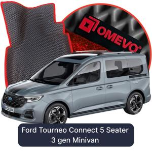 OMEVO 5D Pro EVA Mats for Ford Tourneo Connect 5 Seater 3 gen Minivan (2022-2026)