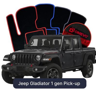 Velour car mats OMEVO for Jeep Gladiator 1 gen Pick-up (2019-2025)