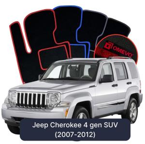 OMEVO Velour Car Mats for Jeep Cherokee 4 gen SUV (2007-2012)