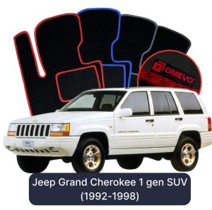 OMEVO Velour Car Mats for Jeep Grand Cherokee 1 gen SUV (1992-1998)