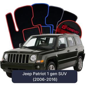 OMEVO Velour Car Mats for Jeep Patriot 1 gen SUV (2006-2016)