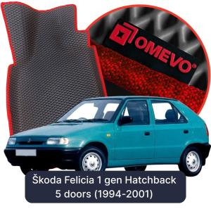 OMEVO 5D Pro EVA Mats for Škoda Felicia 1 gen Hatchback 5 doors (1994-2001)