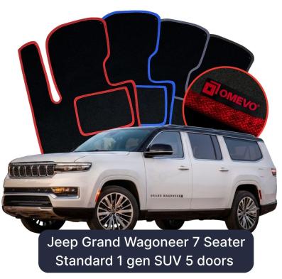 Velour car mats OMEVO for Jeep Grand Wagoneer 7-seat Standard 1st gen SUV 5-door (2021-2025)