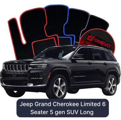 Velour car mats OMEVO for Jeep Grand Cherokee Limited 6 Seater 5 gen SUV (2021–2025)