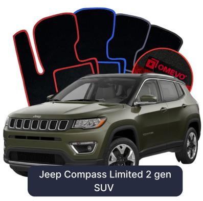 Velour car mats OMEVO for Jeep Compass Limited 2 gen SUV (2016-2025)