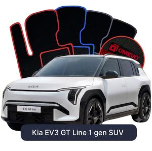 OMEVO Velour Car Mats for Kia EV3 GT Line 1 gen SUV (2024-2025)