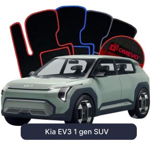 OMEVO Velour Car Mats for Kia EV3 1 gen SUV (2024-2025)