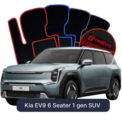 Velour car mats OMEVO for Kia EV9 6-seater 1 gen SUV (2023-2025)