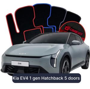 OMEVO Velour Car Mats for Kia EV4 1 gen Hatchback 5 doors (2025-2026)