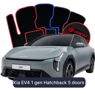 Velour car mats OMEVO for Kia EV4 1 gen Hatchback 5 doors (2025-2026)