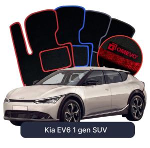 OMEVO Velour Car Mats for Kia EV6 1 gen SUV (2021-2025)