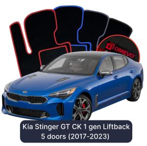 OMEVO Velour Car Mats for Kia Stinger GT CK 1 gen Liftback 5 doors (2017-2023)