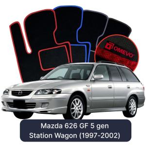OMEVO Velour Car Mats for Mazda 626 GF 5 gen Station Wagon (1997-2002)