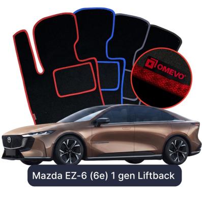 Velour car mats OMEVO for Mazda EZ-6 (6e) 1 gen Liftback (2024-2025)