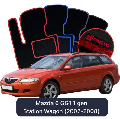 Velour car mats OMEVO for Mazda 6 GG1 1 gen Station Wagon (2002-2008)