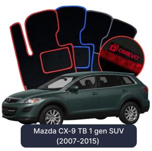 OMEVO Velour Car Mats for Mazda CX-9 TB 1 gen SUV (2007-2015)