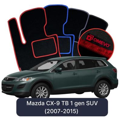 Velour car mats OMEVO for Mazda CX-9 TB 1 gen SUV (2007-2015)