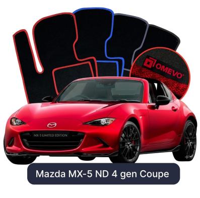 Velour car mats OMEVO for Mazda MX-5 ND 4 gen Coupe (2014-2025)