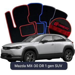 OMEVO Velour Car Mats for Mazda MX-30 DR 1 gen SUV 5 doors (2020-2025)