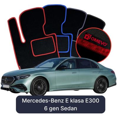Velour car mats OMEVO for Mercedes-Benz E-Class E300 6 gen Sedan (2023-2025)