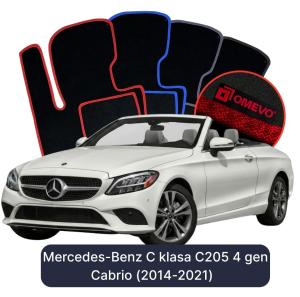 OMEVO Velour Car Mats for Mercedes-Benz Vito C205 4 gen Cabrio (2014-2021)