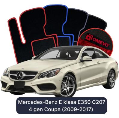 Velour car mats OMEVO for Mercedes-Benz E klasa E350 C207 4 gen Coupe (2009-2017)