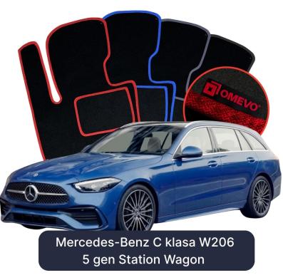 Velour car mats OMEVO for Mercedes-Benz C Class W206 5 gen Station Wagon (2021-2025)