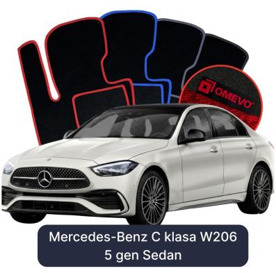 Velour car mats OMEVO for Mercedes-Benz C Class W206 5 gen Sedan (2021-2025)