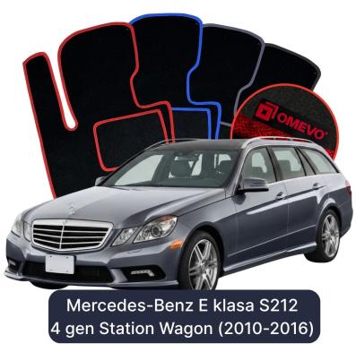 Velour car mats OMEVO for Mercedes-Benz E Class S212 4 gen Station Wagon (2010-2016)