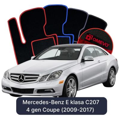 Velour car mats OMEVO for Mercedes-Benz E Class C207 4 gen Coupe (2009-2017)