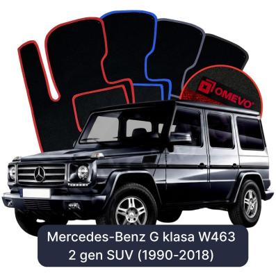 Velour car mats OMEVO for Mercedes-Benz G Class W463 2 gen SUV (1992-2018)