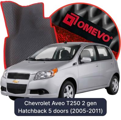 OMEVO EVA car mats for Chevrolet Aveo T250 2 gen Hatchback 5 doors (2005-2011)