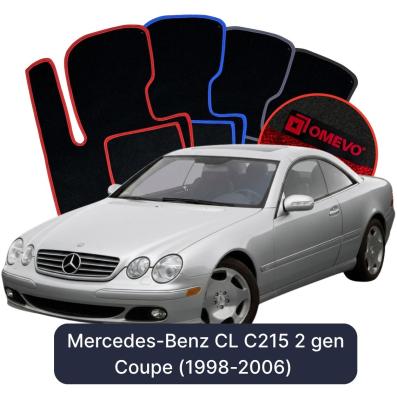 Velour car mats OMEVO for Mercedes-Benz CL C215 2 gen Coupe (1998-2006)